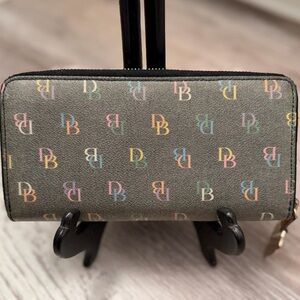Vintage Dooney & Bourke Rainbow Zip Around Wallet